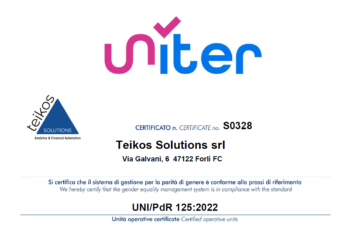 estratto certificazione parità di genere teikos solutions