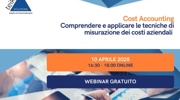 webinar teikos solutions Cost Accounting: comprendere e applicare le tecniche di misurazione dei costi aziendali