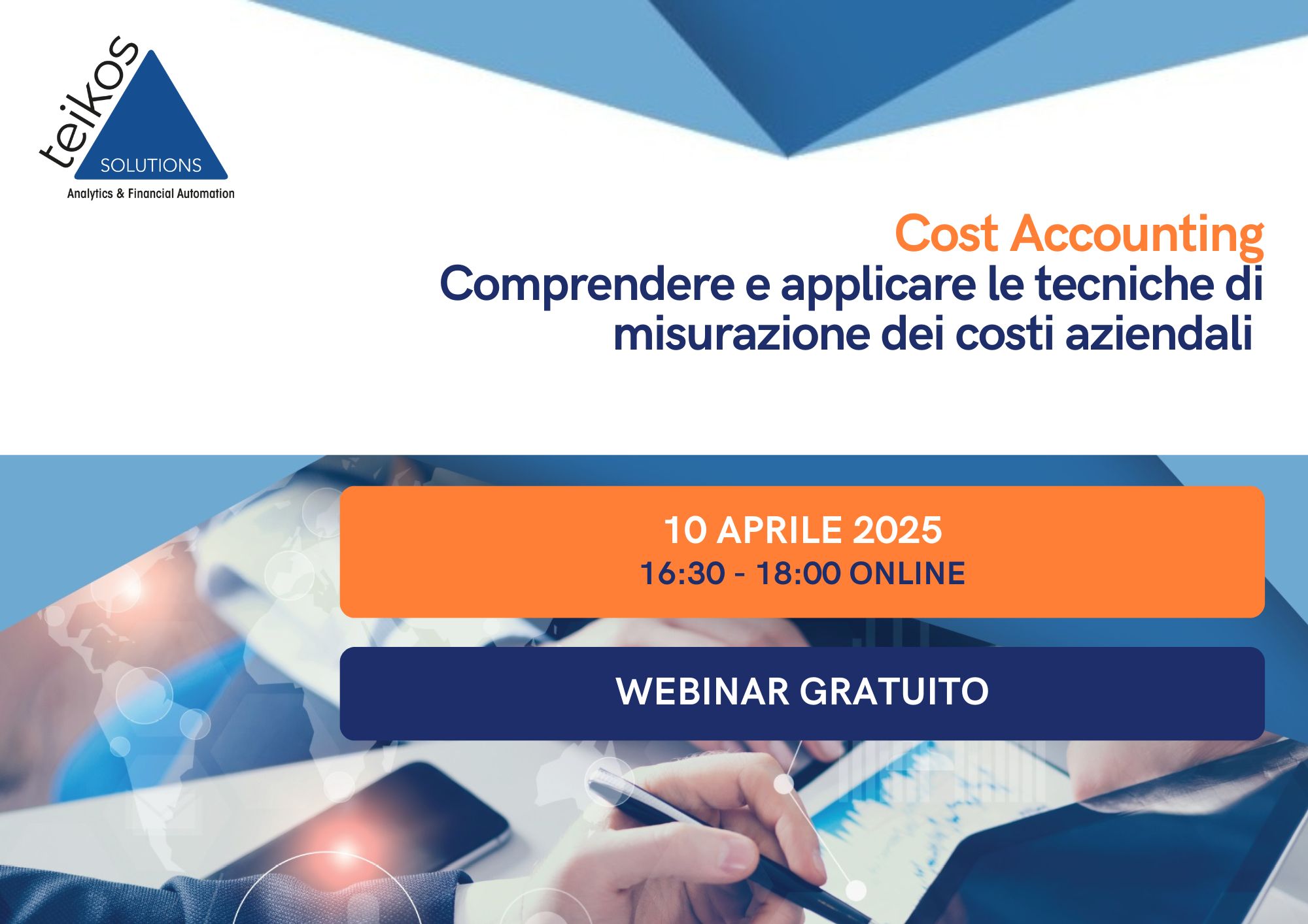 webinar teikos solutions Cost Accounting: comprendere e applicare le tecniche di misurazione dei costi aziendali