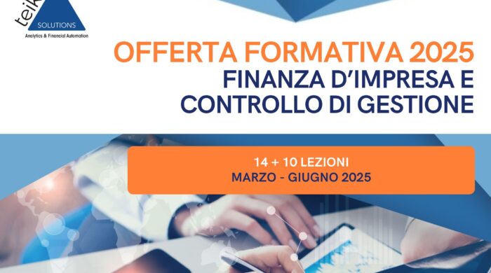 offerta formativa 2025 teikos solutions finanza d'impresa e controllo di gestione