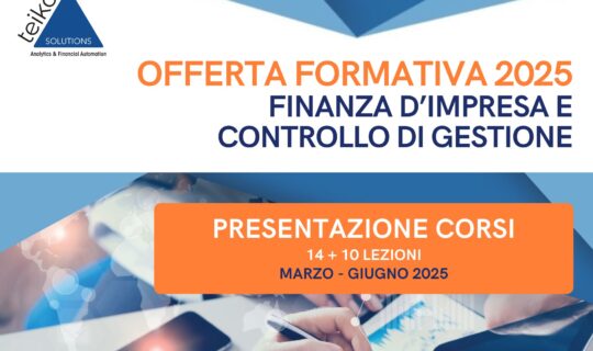 Presentazione corsi Finanza d'Impresa e Controllo di Gestione 2025 teikos education